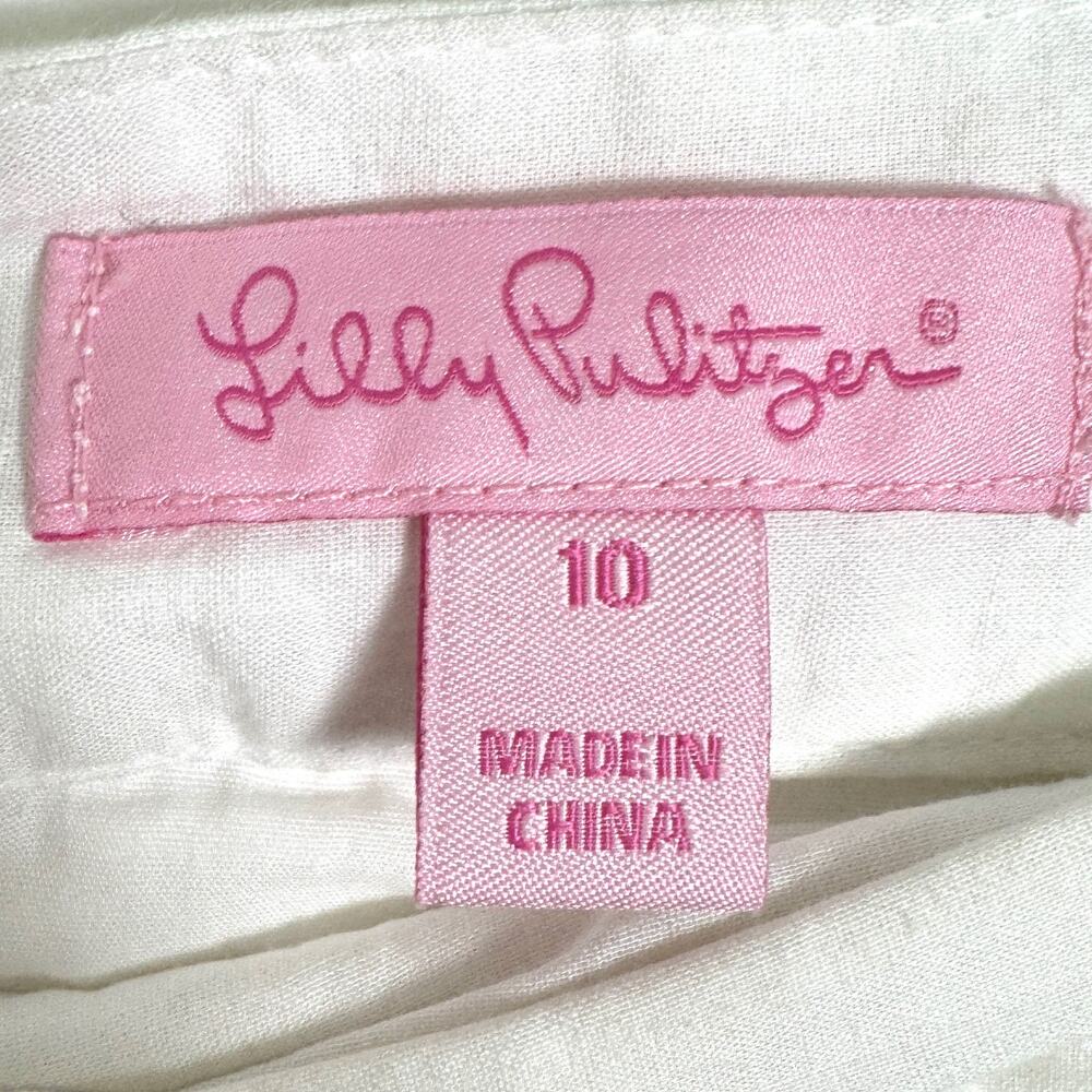 Lilly Pulitzer Whitley Floral Skirt Women Sz 10 Pockets Classic Mini 100% Cotton - Picture 3 of 8
